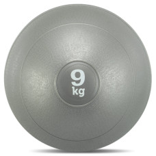 Слэмбол мяч набивной для кроссфита и фитнеса Slam Ball Record FI-5165-9 9кг (резина, минеральный наполнитель, d-23см, серый)