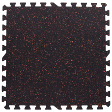 Модульне спортивне підлогове покриття мат-пазл Zelart FI-5348-2 1шт 100x100x0,6см чорний
