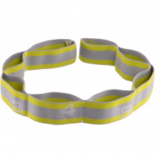 Стрічка еластична з петлями для розтяжки стрічковий еспандер Elastiband Record FI-5350 сірий-лимонний