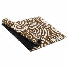 Килимок для йоги Замшевий каучуковий двошаровий Record FI-5662-40 розмір 183x61x0,3см бежевий