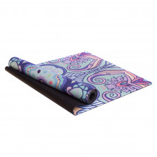 Килимок для йоги Замшевий каучуковий двошаровий Record FI-5662-52 розмір 183x61x0,3см райдужний