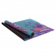 Килимок для йоги Замшевий каучуковий двошаровий Record FI-5662-53 розмір 183x61x0,3см зелений