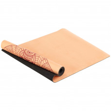 Килимок для йоги Замшевий каучуковий двошаровий Record FI-5662-62 розмір 183x61x0,3см персиковий