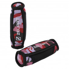 Гантели для фитнеса мягкие насыпные Zelart FI-5730-1 (2x0,5кг) (2шт, наполнитель-песок, камуфляж розовый)