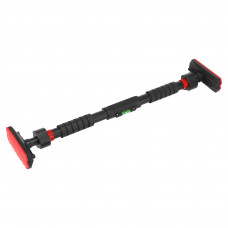 Турник в дверной проем раздвижной с уровнем для измерения углового отклонения CIMA FI-6185 (металл,неопрен, телескопическая труба l-50см,l-65см-100см