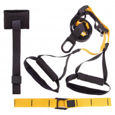 Петли тренировочные SP-Sport FI-6427 (петли подвесные, дверное крепление, DVD, сумка, черный-желтый) FI-3724-03