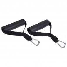 Ручки з карабінами для еспандерів резинок та тренажерів DOUBLE CUBE FI-6428 2шт чорний