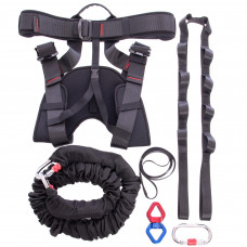 Тренажер для Банджи Фитнес BUNGEE SP-Sport FI-6900 (PL, резиновые жгуты, металл)