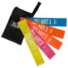 Набір резинок для вправ стрічки опору LOOP BANDS Zelart FI-6951 5шт кольори в асортименті