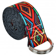 Ремінь для йоги з кільцями SP-Sport FI-6975-15 183x3,8см червоний