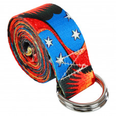 Ремінь для йоги з кільцями SP-Sport FI-6975-20 183x3,8см червоний-чорний