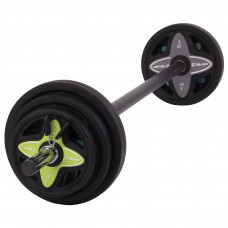 Штанга розбірна для фітнесу та аеробіки фітнес памп Record FI-7216 довжина-1,3м 28мм 20кг чорний