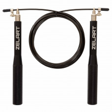 Скакалка швидкісна кросфіт з підшипником і сталевим тросом з алюмінієвими ручками Zelart FI-7222 3м кольори в асортименті