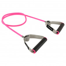 Еспандер трубчастий для фітнесу з ручками 120см Zelart FI-7691-1 рожевий