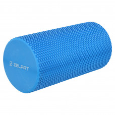 Роллер массажный цилиндр цельный 30см EVA Zelart FI-7692-30 (d-15см, синий)