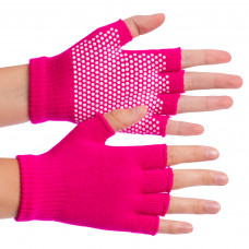 Перчатки для йоги и пилатеса нескользящие SP-Sport FI-8205 (полиэстер, PVC, цвета в ассортименте)