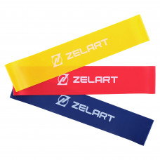 Набір резинок для вправ стрічки опору LOOP BANDS Zelart FI-8227 3шт кольори в асортименті