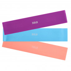 Набор резинок для упражнений ленты сопротивлений 3шт LOOP BANDS SP-Sport FI-8736 (силикон, 10LB, 20LB, 30LB, цвета в ассортименте)