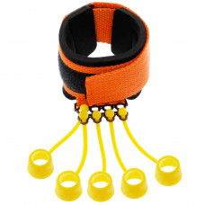 Эспандер-тренажер для пальцев и кисти 1штука HARDNESS FI-9671-10LB (нейлон, силикон, нагрузка 10LB(4,5кг), оранжевый)