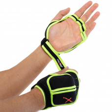 Перчатки-утяжелители MAXXMMA GS02 900г (2х0,45кг, неопрен, черный-салатовый)
