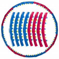 Обруч для похудения массажный разборной Хула Хуп Hula Hoop DOUBLE GRACE MAGNETIC JS-6003 (пластик, 1,5кг, 8 секций с магнитами, d-105см)