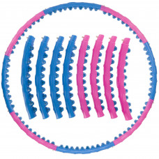 Обруч для похудения массажный разборной Хула Хуп Hula Hoop DOUBLE GRACE MAGNETIC JS-6008 (пластик, 8 секций с магнитами, d-103см)