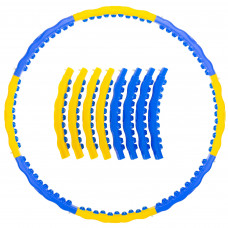 Обруч для похудения массажный разборной Хула Хуп Hula Hoop DYNAMIC HOOP JS-6018 (пластик, 8 секций с магнитами, d-100см, вес-2,1кг)