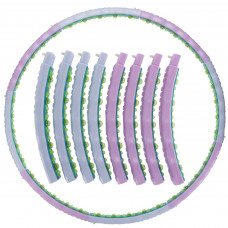 Обруч для похудения массажный разборной Хула Хуп Hula Hoop DOUBLE GRACE MAGNETIC JS-6019 (пластик, 8 секций с магнитами, d-102см)