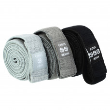 Набір гумок тканинних для вправ стрічки опору 3шт RESISTANCE STRAP EZOUS K-04 кольори в асортименті