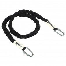 Еспандер трубчастий з карабіном у захисному рукаві RESISTANCE TUBE WITH COVER EZOUS K-05-H навантаження високе чорний