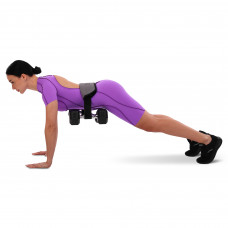 Пояс тренажер для сідничного містка регульований ваговий пояс PORTABLE HIP THRUST STRAP EZOUS L-04 сірий-чорний