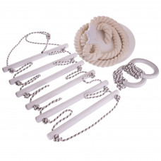 Комплект навесных аксессуаров для шведской стенки канат, кольца, лестница, Тарзанка SP-Planeta L-0506 (№3) (кольца-1,5м, канат-2м, лестница2,2м