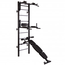 Шведская стенка с турником, брусьями и скамьей для пресса Атлант pro NEW SP-Planeta L-1440 (АТЛ PRO) (металл, 2,43х0,66 м)уп. в 2 ящ