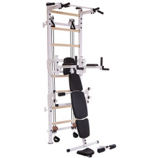 Шведская стенка со скамьей для пресса и системой эспандеров Кросс-тренер Wood FULL PRO SP-Planeta L-2407 (металл, 2,34х0,7 м)