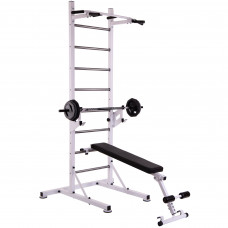 Шведская стенка передвижная с опорой на полу и скамьей для пресса Универсал PRO SP-Planeta L-2409 (металл, 2,35х0,7 м)уп. в 3 ящ