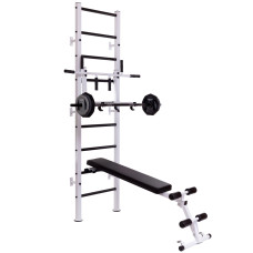 Шведская стенка с турником, брусьями и скамьей для пресса Атлант SP-Planeta L-4452 (АТЛ) (металл, 2,43х0,66 м)уп. в 2 ящ