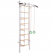 Шведская стенка с несъёмным турником и комплектом навесных аксессуаров Пиноккио SP-Planeta L-5753 (П) (металл, пластик, 230х64 см)уп. в 2 ящ