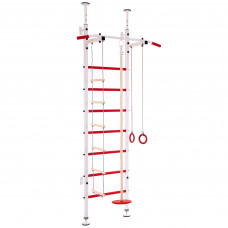 Шведская стенка с несъёмным турником и комплектом навесных аксессуаров Юнис SP-Planeta L-6776 (СТ Юнис) (металл, 230х66 см)уп. в 2 ящ