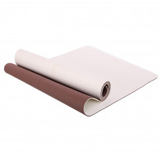 Килимок для йоги та фітнесу TPE двошаровий BLOOM LB7031 183x66x0,7см кольору в асортименті