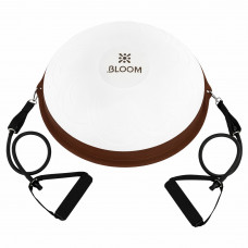 Балансировочная платформа полусфера BOSU с эспандерами BLOOM BALANCE TRAINER LB7052 (PVC, h-14см, d-47см, цвета в ассортименте)