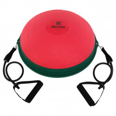 Балансувальна платформа напівсфера BOSU з еспандерами BOSU BLOOM BALANCE TRAINER LB7052 кольори в асортименті