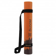 Ремень-стяжка для переноски коврика BLOOM YOGA PAD STRAP LB7089 (хлопок, размер 180х3,2см, черный)