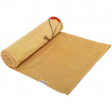Килимок рушник для йоги нековзний BLOOM YOGA TOWEL LB7091 BEGONIA коричневий