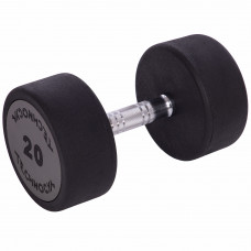 Гантель цельная профессиональная с полиуретановым покрытием 1штука TECHNOGYM LN-1254-20 (1х20кг) (полиуретановое покрытие, вес 20кг)