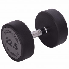 Гантель цельная профессиональная с полиуретановым покрытием 1штука TECHNOGYM LN-1254-22_5 22,5кг) (полиуретановое покрытие, вес 22,5кг)