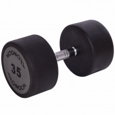 Гантель цельная профессиональная с полиуретановым покрытием 1штука TECHNOGYM LN-1254-35 (1х35кг) (полиуретановое покрытие, вес 35кг)