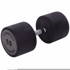 Гантель цельная профессиональная с полиуретановым покрытием 1штука TECHNOGYM LN-1254-50 (1х50кг) (полиуретановое покрытие, вес 50кг)