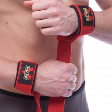 Лямки для тяги (2шт) VALEO LN-1819 (полиэстер, длина-63см, красный)