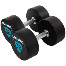 Гантели цельные профессиональные с полиуретановым покрытием 2штуки LiveUp LP8000-32 (2х32кг) (полиуретановое покрытие, цена за 2шт)