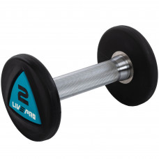 Гантели цельные профессиональные с полиуретановым покрытием 2штуки LiveUp LP8002-2 (2х2кг) (полиуретановое покрытие, цена за 2шт)уп. в 2 ящ
